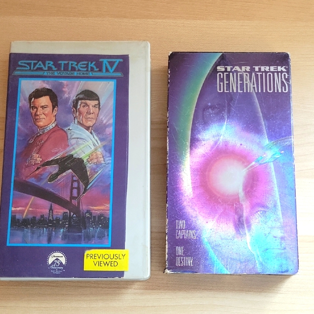 ADD for $5.00 ☆☆☆ Bundle And Save!!!☆☆☆Star Trek IV and Generations VHS Tapes
